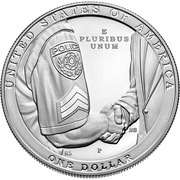 1 Dollar National Law Enforcement Memorial and Museum, United States, 2021 reverse image