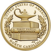 1 Dollar American Innovation - North Carolina, United States, 2021 reverse image