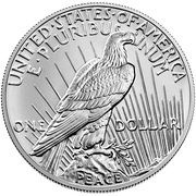 1 Dollar "Peace Dollar" 100th anniversary, United States, 2021-2023 reverse image