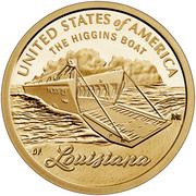 1 Dollar American Innovation - Louisiana, United States, 2023 reverse image