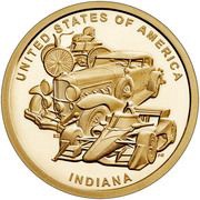 1 Dollar American Innovation - Indiana, United States, 2023 reverse image