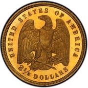 2½ Dollars "Quarter Eagle" Pattern; gold, United States, 1878 reverse image