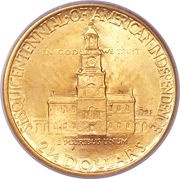 2½ Dollars Independence, United States, 1926 reverse image