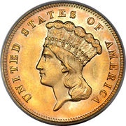 3 Dollars "Indian Princess Head" obverse image