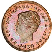 1 Stella / 4 Dollars "1880 Stella" Pattern; copper obverse image