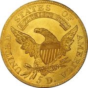 5 Dollars Capped, Draped Bust, United States, 1807-1812 reverse image