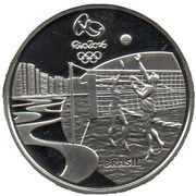 5 Reais Olympic Games Rio 2016 - Beach volleyball / Chorinho obverse image