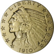 5 Dollars Indian Head obverse image