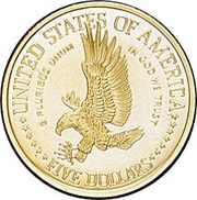 5 Dollars Statue of Liberty Centennial, United States, 1986 reverse image
