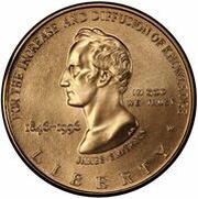 5 Dollars Smithsonian Institution 150th Anniversary obverse image