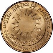 5 Dollars Smithsonian Institution 150th Anniversary reverse image