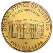 5 Dollars U.S. Capitol Visitor Center, United States, 2001 reverse image