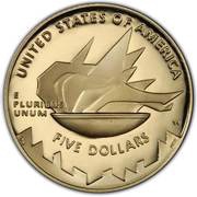 5 Dollars Salt Lake Olympic Winter Games reverse image