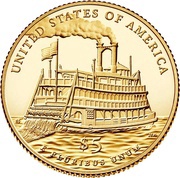 5 Dollars Mark Twain, United States, 2016 reverse image