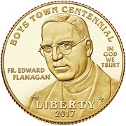5 Dollars Boys Town Centennial obverse image