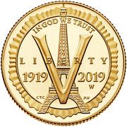 5 Dollar American Legion 100th Anniversary obverse image
