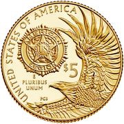 5 Dollar American Legion 100th Anniversary reverse image