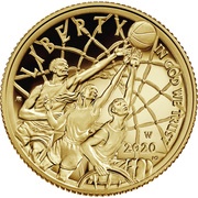 5 Dollars Basketball Hall of Fame obverse image