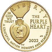 5 Dollars National Purple Heart Hall of Honor obverse image