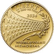 5 Dollars Greatest Generation obverse image