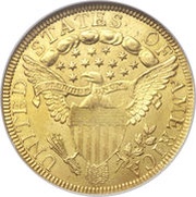 10 Dollars Liberty Cap / Heraldic Eagle, United States, 1797-1804 reverse image
