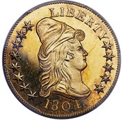 10 Dollars "Plain 4 Gold" Pattern obverse image