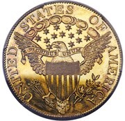 10 Dollars "Plain 4 Gold" Pattern, United States, 1804 reverse image