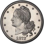10 Dollars "1872 Eagle" Pattern; aluminium obverse image