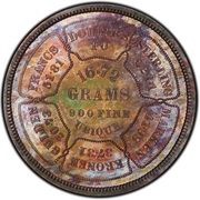 10 Dollars "1874 Eagle" Pattern; copper, United States, 1874 reverse image