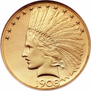 10 Dollars Indian Head - With motto obverse image