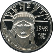 10 Dollars "American Platinum Eagle" Bullion Coinage obverse image