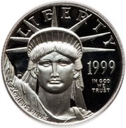 10 Dollars "American Platinum Eagle" Bullion Coinage obverse image