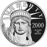 10 Dollars "American Platinum Eagle" Bullion Coinage obverse image