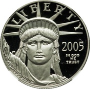 10 Dollars "American Platinum Eagle" Bullion Coinage obverse image