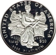 10 Dollars "American Platinum Eagle" Bullion Coinage, United States, 2006 reverse image