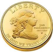 10 Dollars Thomas Jefferson's Liberty; Bullion Coinage obverse image