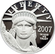 10 Dollars "American Platinum Eagle" Bullion Coinage obverse image