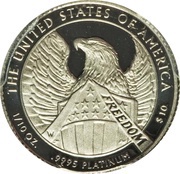 10 Dollars "American Platinum Eagle" Bullion Coinage, United States, 2007 reverse image