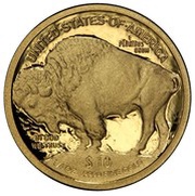 10 Dollars "American Buffalo" Gold Bullion Coinage, United States, 2008 reverse image