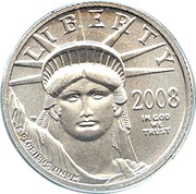 10 Dollars " American Platinum Eagle" Bullion Coinage obverse image