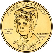 10 Dollars Anna Harrison; Bullion Coinage obverse image