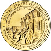 10 Dollars Letitia Tyler; Bullion Coinage, United States, 2009 reverse image