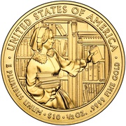 10 Dollars Abigail Fillmore; Bullion Coinage, United States, 2010 reverse image