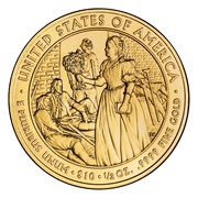 10 Dollars Mary Todd Lincoln; Bullion Coinage, United States, 2010 reverse image