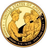 10 Dollars Frances Cleveland (First Term) ; Bullion Coinage, United States, 2012 reverse image