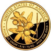 10 Dollars Caroline Harrison ; Bullion Coinage, United States, 2012 reverse image