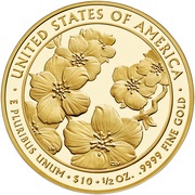 10 Dollars Helen Taft ; Bullion Coinage, United States, 2013 reverse image