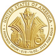10 Dollars Florence Harding; Bullion Coinage, United States, 2014 reverse image