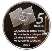 5 Reais Bicentenary of Independence of Brazil, Brazil, 2022 reverse image