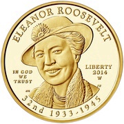 10 Dollars Eleanor Roosevelt; Bullion Coinage obverse image